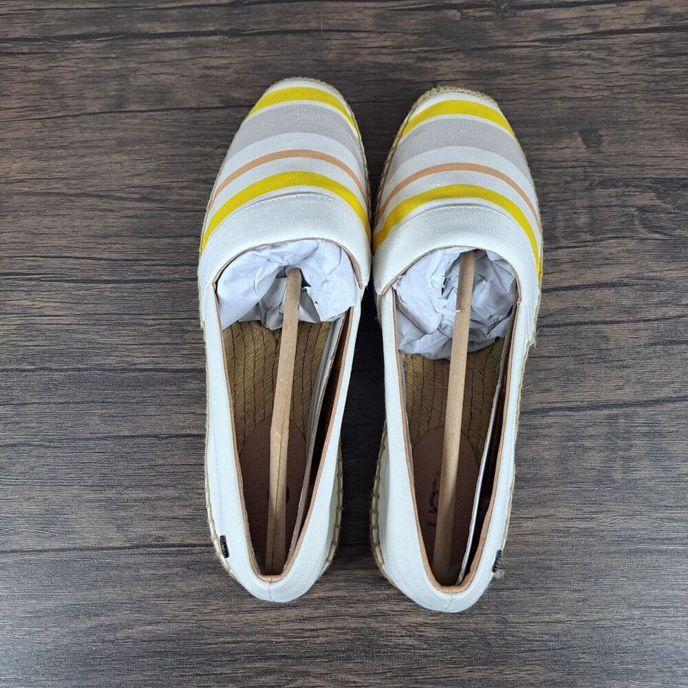 UGG Renada Stripe Women's Sz 9 M Slip On Espadrille Loafer White Multi (NIB) - Picture 6 of 9